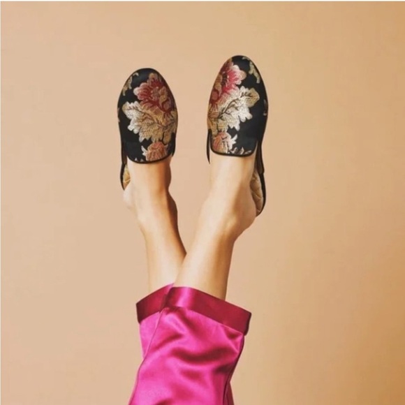 Birdies Phoebe Floral Jacquard Embroidered Floral Slip On Mules New Size 8 - Picture 5 of 13